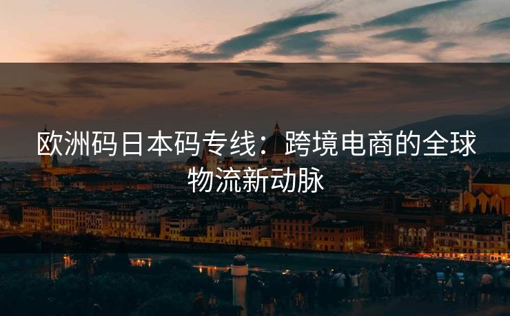 欧洲码日本码专线：跨境电商的全球物流新动脉